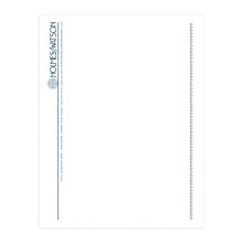 Custom 1 & 2 Color Letterhead, 8.5 x 11, CLASSIC CREST® Solar White 24# Stock, 1 Custom Ink, Raise