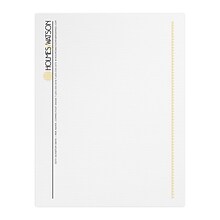 Custom 1 & 2 Color Letterhead, 8.5 x 11, CLASSIC® Linen Solar White 24# Stock, 1 Standard and 1 Cu