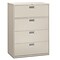 HON Brigade 600 Series 4-Drawer Lateral File Cabinet, Locking, Letter/Legal, Gray, 42W (HON694LQ)