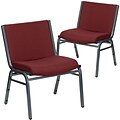 Belnick Hercules™ Series Big and Tall Extra Wide Fabric Stack Chair, Burgundy