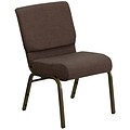 Flash Furniture HERCULES™ Fabric Stacking Church Chair With 4T Seat, Brown