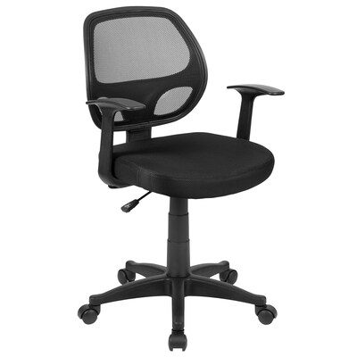 Flash Furniture Mallard Ergonomic Mesh Swivel Mid-Back Task Office Chair, Black (LFW118ABK)