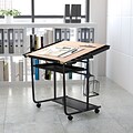 Flash Furniture 30 x 24 Melamine Adjustable Drawing & Drafting Table w/Black Frame, Laminate