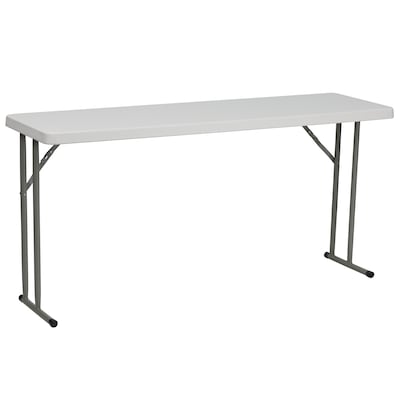 Flash Furniture Kathryn Folding Table, 60 x 18, Granite White (RB1860)
