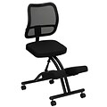 Flash Furniture Ergonomic Fabric Kneeling Chair, Armless, Black (WL3520)