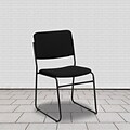 Flash Furniture HERCULES Series Fabric Stacking Chair with Sled Base, Black (XU8700BLKB30)