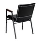 Flash Furniture HERCULES Series Vinyl Stack Chair with Arms, Black (XU60154BKVYL)