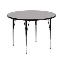 Flash Furniture Wren 42 Round Activity Table, Height Adjustable, Gray (XUA42RNDGYHA)