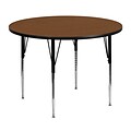 Flash Furniture 48 Round Laminate Activity Table w/Standard Height Adjustable Legs, Oak