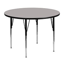 Flash Furniture Wren 48 Round Activity Table, Height Adjustable, Gray (XUA48RNDGYHA)