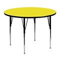 Flash Furniture 48 Round Laminate Activity Table w/Standard Height Adjustable Legs, Yellow