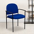 Flash Furniture Tiffany Fabric Stackable Side Reception Chair with Arms, Navy (BT5161NVY)