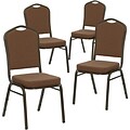Flash Furniture HERCULES 4/Pack Banquet Chairs W/Gold Vein Frame (4NGC01COFFEEGV)