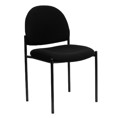 Flash Furniture Tania Fabric Stackable Side Reception Chair, Black (BT5151BK)