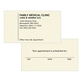 Custom 1-2 Color Appointment Cards, CLASSIC® Laid Baronial Ivory 80#, Flat Print, 1 Standard Ink, 2-