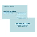 Custom 1-2 Color Appointment Cards, Blue Index 110# Cover Stock, Flat Print, 1 Custom Ink, 2-Sided,