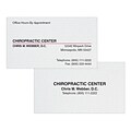 Custom 1-2 Color Appointment Cards, CLASSIC® Laid Solar White 80#, Flat Print, 2 Standard Inks, 2-Si