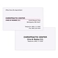 Custom 1-2 Color Appointment Cards, White 14 pt. Uncoated, Flat Print, 2 Standard Inks, 2-Sided, 250