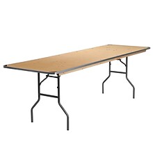 Flash Furniture Fielder Folding Table, 96 x 30, Birchwood (XA3096BIRCHM)