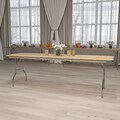 Flash Furniture Fielder Folding Table, 96 x 30, Birchwood (XA3096BIRCHM)