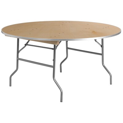 Flash Furniture Fielder Folding Table, 60 x 60, Birchwood (XA60BIRCHM)