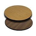 Flash Furniture 30 Round Table Top With Reversible Laminate Top, Natural/Walnut
