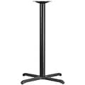 Flash Furniture 30 x 30 Restaurant Table X-Base W/3 Dia. Bar Height Column, Black