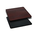 Flash Furniture 24 Laminate Square Table Top, Black/Mahogany (XUMBT2424) (XUMBT2424)