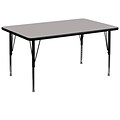 Flash Furniture Wren Rectangular Activity Table, 36 x 72, Height Adjustable, Gray (XUA3672RECGYHP)