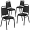 Flash Furniture HERCULES Series Vinyl Banquet Stacking Chair, Black, 4 Pack (4FDBHF2BKVYL)