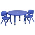 Flash Furniture Emmy 33 Round Activity Table Set, Height Adjustable, Blue (YCX73RNDTBLBLR)