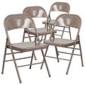 Flash Furniture HERCULES™ Steel Armless Folding Chair, Beige, 4/Pack
