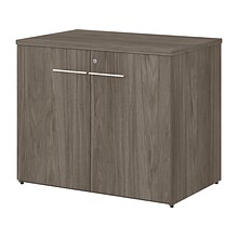 Bush Business Furniture Office 500 29.82 Storage Cabinet with Two Shelves, Modern Hickory (OFS136MH