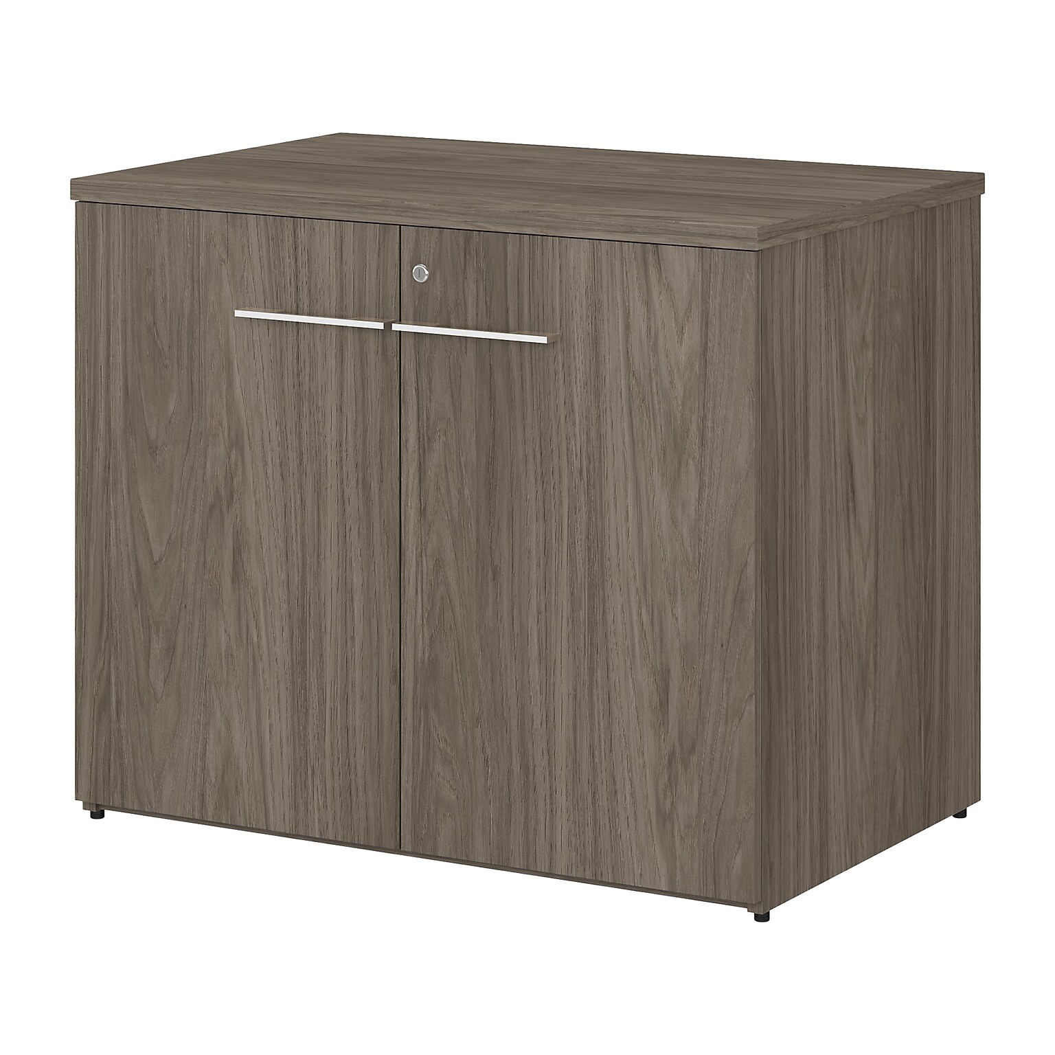 Bush Business Furniture Office 500 29.82 Storage Cabinet with Two Shelves, Modern Hickory (OFS136MHSU)