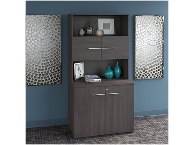 Bush Business Furniture Office 500 70" Storage Cabinet with 4 Shelves, Storm Gray (OF5008SGSU)