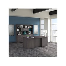 Bush Business Furniture Office 500 72W Executive Desk with Drawers, Lateral File Cabinets and Hutch