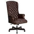 Flash Furniture Leathersoft Traditional Executive Chair, Brown (CI360BRN)