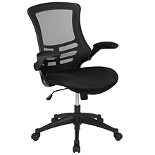 Flash Furniture Kelista Ergonomic Mesh Swivel Mid-Back Task Office Chair, Black (BLX5MBK)