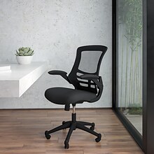 Flash Furniture Kelista Ergonomic Mesh Swivel Mid-Back Task Office Chair, Black (BLX5MBK)