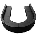 Flash Furniture Alon Series ZB803530SBK LeatherSoft Reception Set, 8 PC, Black