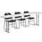 Flash Furniture Kathryn Folding Table Set, 96 x 18, White/Black (RB18961)