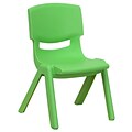 Flash Furniture Plastic School Chair, Green (1YUYCX003GREEN)