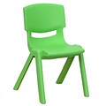 Flash Furniture Plastic School Chair, Green (1YUYCX001GREEN)
