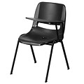 Flash Furniture Ergonomic Shell Chair, Black with Left-Handed Flip-Up Tablet Arm (RUTEO1BKLTAB)