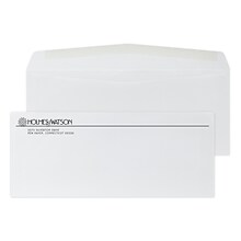 Custom #10 Standard Envelopes, 4 1/4 x 9 1/2, 24# White Wove, 1 Standard Ink, 250/Pack