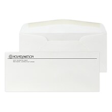 Custom #10 Stationery Envelopes, 4 1/4 x 9 1/2, 24# ENVIRONMENT® White Recycled, 1 Standard Flat I