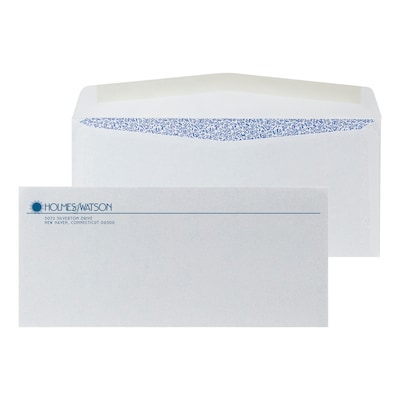 Custom Full Color #10 Standard Envelopes with Security Tint, 4 1/4 x 9 1/2, 24# White Wove, 250 /