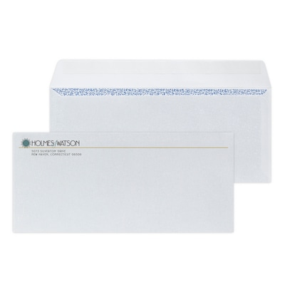 Custom Full Color #10 Peel and Seal Envelopes with Security Tint, 4 1/4 x 9 1/2, 24# White Wove, 2