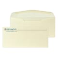 Custom #10 Stationery Envelopes, 4 1/4 x 9 1/2, 24# CLASSIC® LINEN Baronial Ivory, 2 Standard Rais