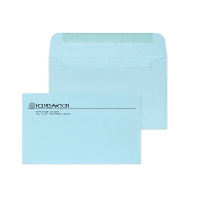 Custom #6-1/4 Standard Envelopes, 3 1/2 x 6, 24# Blue Wove, 1 Standard Ink, 250 / Pack